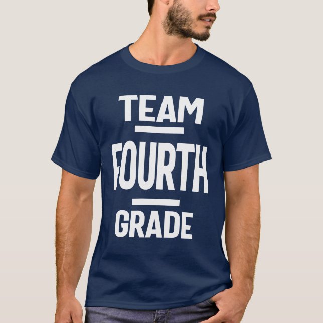 Camiseta Professora do 4º ano da equipe de volta à escola (Frente)