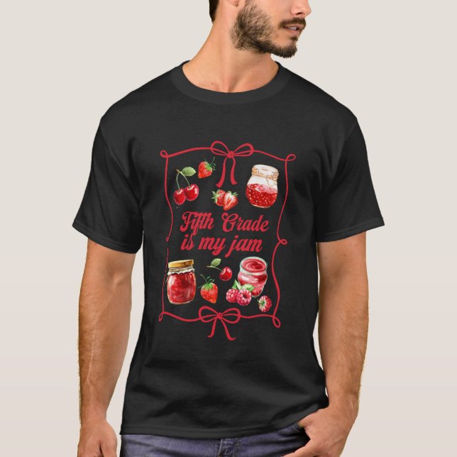 Camiseta Professora do 5º ano Esquadra Morango Quinta série (Frente)