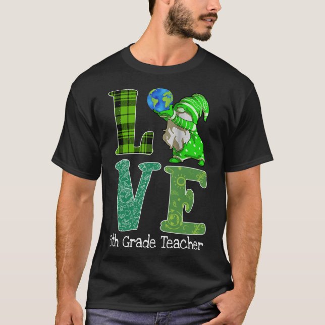 Camiseta Professora do 5 School Love Gnome Earth Day 2023 (Frente)