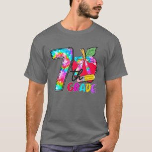 Camiseta Professora Do 7 De Tie Dye Apple De Volta À Sc