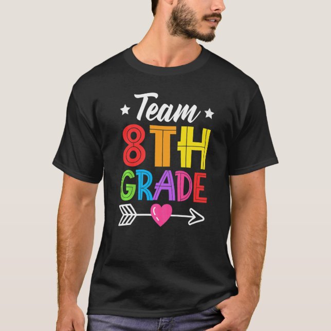 Camiseta Professora Do 8º Ciclo Da Equipe, Criança De Volta (Frente)