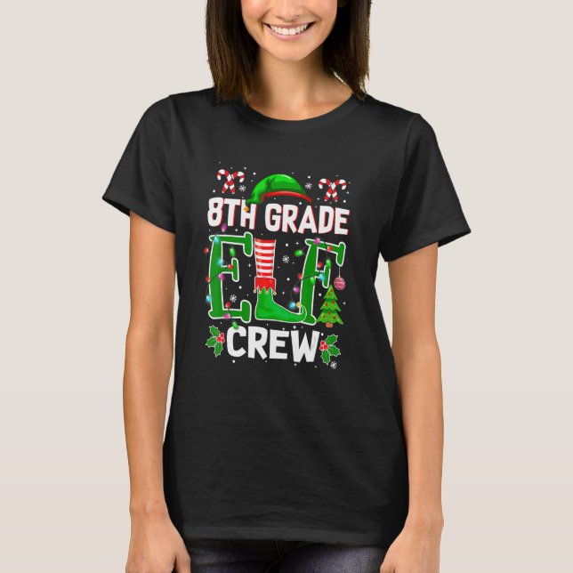 Camiseta Professora do 8.º Grau Elf Crew Match Group Christ (Frente)