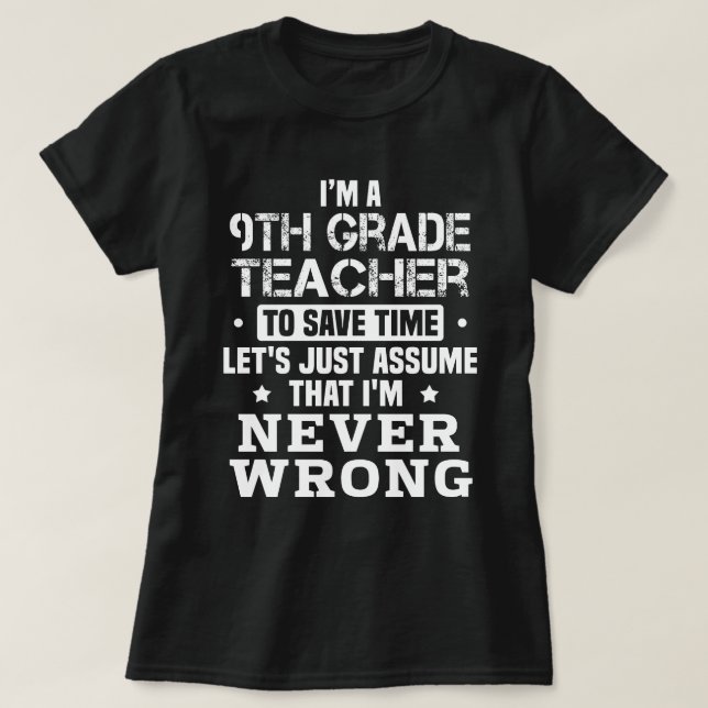 Camiseta Professora do 9º ano (Frente do Design)