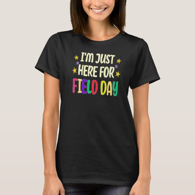 Camiseta Professora do Dia de Campanha Escolar Estou aqui p (Frente)