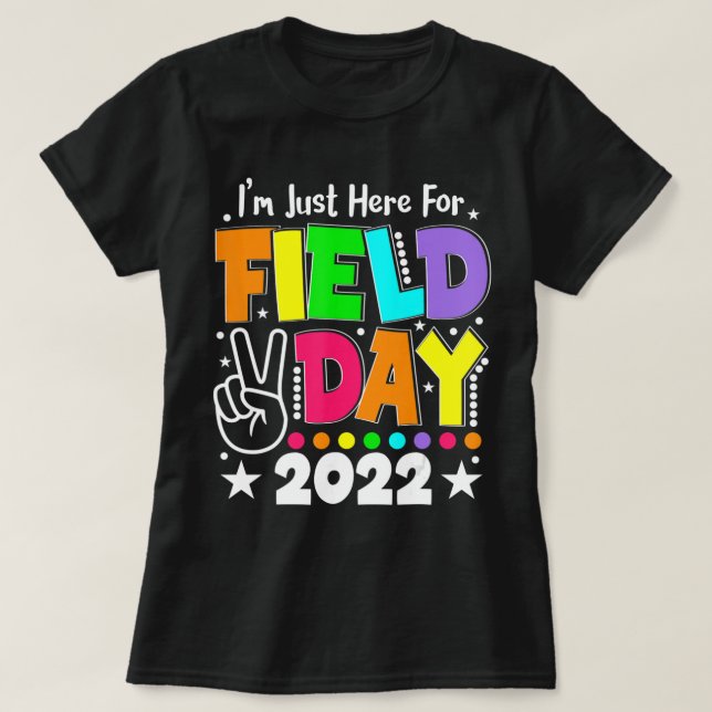 Camiseta Professora do Dia de Campanha Escolar Estou aqui p (Frente do Design)