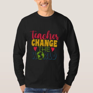 Camiseta Professora do Dia do Professor Muda o Mundo