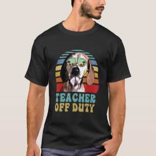 Camiseta Professora Do Duty American English Coonhound Dog 