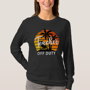 Camiseta Professora do Duty Summer Palm Tree Beach Sunset 1