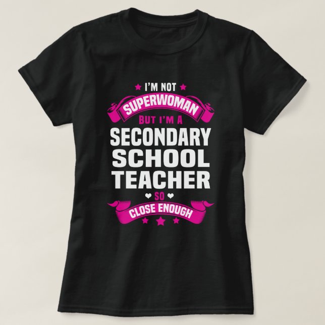 Camiseta Professora do Ensino Secundário (Frente do Design)