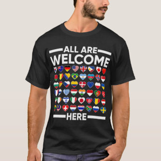 Camiseta Professora do ESL Todos São Bem-Vindo Aqui Para O
