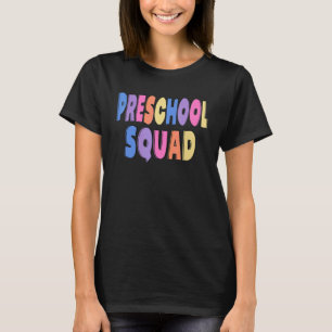 Camiseta Professora Do Esquadrão Pré-Escolar De Volta À Apl