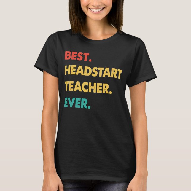 Camiseta Professora do Headstart Teacher Retrora Melhor Cab (Frente)