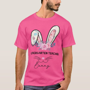 Camiseta Professora do infantário Coelhinha Ovos de Páscoa