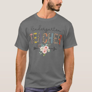 Camiseta Professora do infantário Ensino Leopard Ensino do