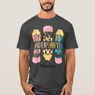 Camiseta Professora do infantário Leopard Pencil Kinder Pro