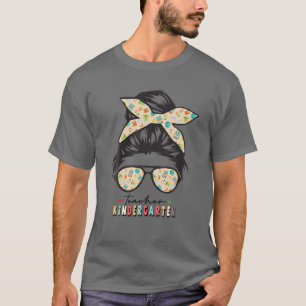 Camiseta Professora do infantário Vida Mensagem Bun Hair D