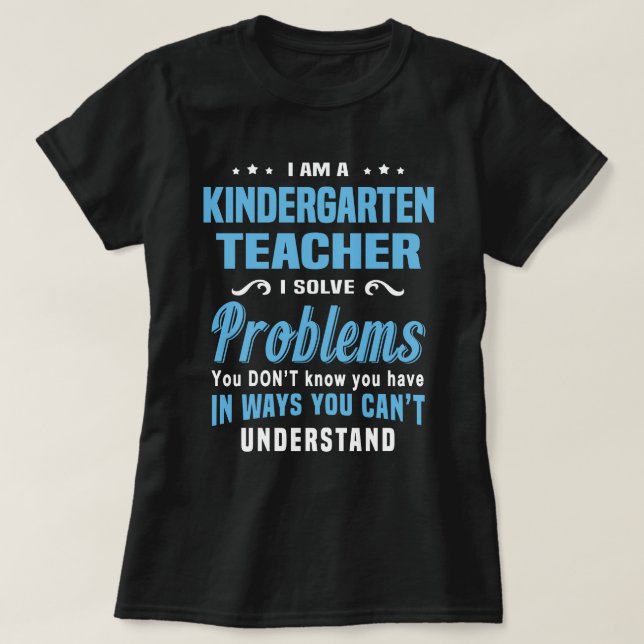 Camiseta Professora do jardim de infância (Frente do Design)