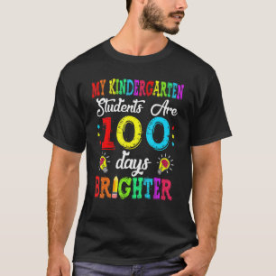 Camiseta Professora do jardim de infância: 100 dias Brighte