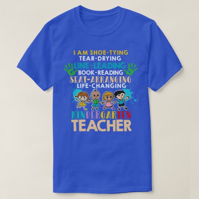 Camiseta Professora do jardim de infância 2 (Frente do Design)