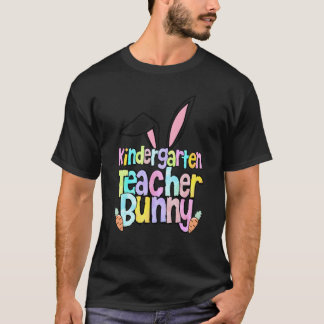 Camiseta Professora do Jardim de Infância Coelho Um Alegre 