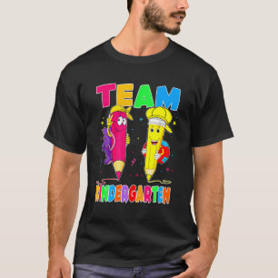 Camiseta Professora Do Jardim De Infância Da Equipe Engraça