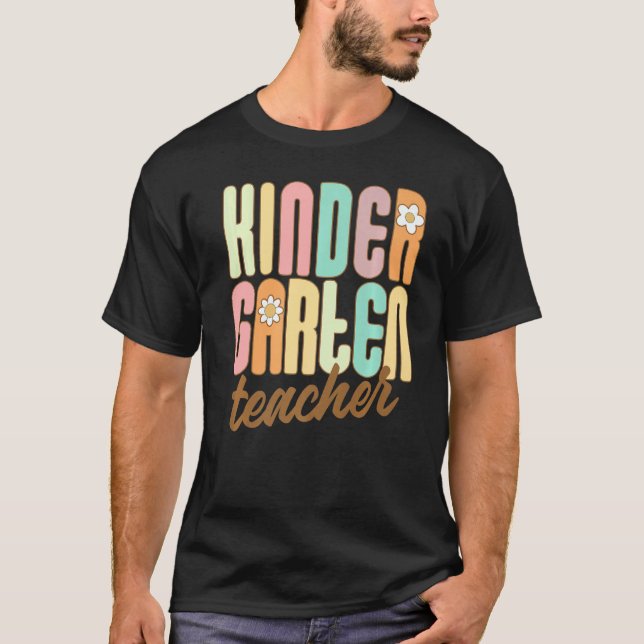 Camiseta Professora Do Jardim De Infância De Volta Às Mulhe (Frente)