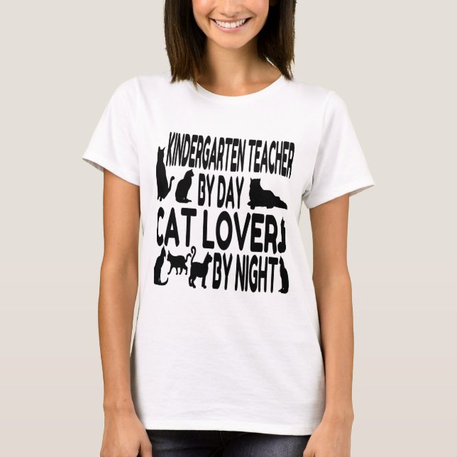 Camiseta Professora do jardim de infância do Cat Lover (Frente)