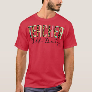 Camiseta Professora Do Leopardo Do Dever No Dia Do Verão