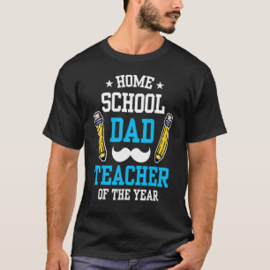 Camiseta Professora Do Pai Do Ano De Escolas Domésticas