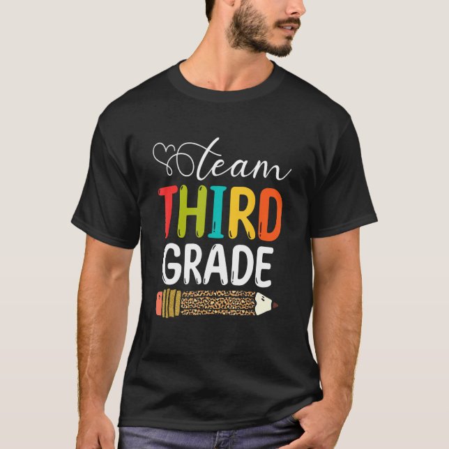 Camiseta Professora do Pêncil Leopard da 3ª série da Equipe (Frente)