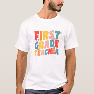 Camiseta Professora Do Primeiro Grau Para Mulheres Groovy R