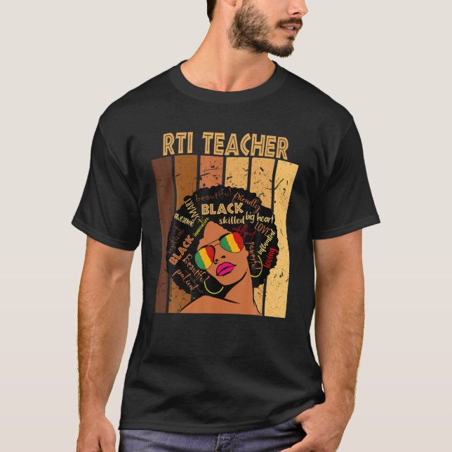 Camiseta Professora do RTI "Mulheres Afro-Americanas Negras (Frente)