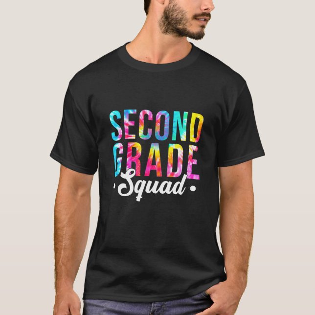 Camiseta Professora Do Segundo De Tie De Grau Quadrado De V (Frente)