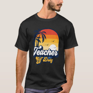 Camiseta Professora Do Sunset Da Praia De Duty No Dia Passa