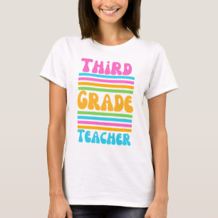 Camiseta PROFESSORA DO TERCEIRO ANO Fonte de Bolha Cores Vi
