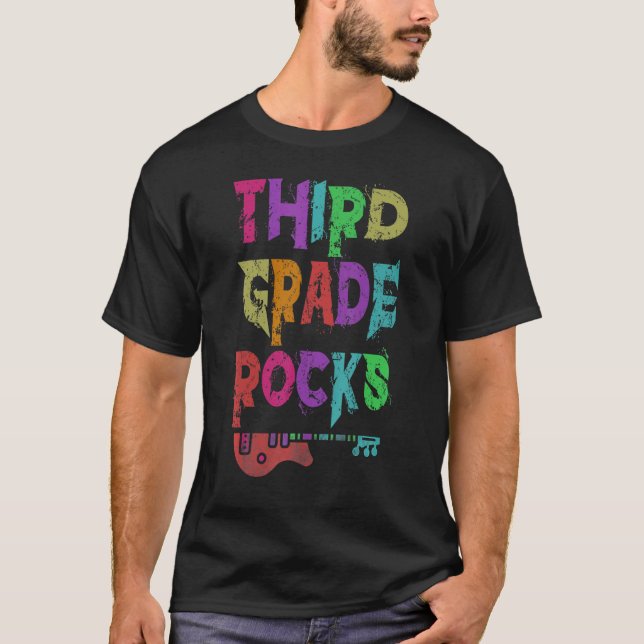 Camiseta Professora do terceiro ano Rocks, terceiro Formand (Frente)