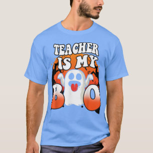 Camiseta Professora É Minha Fama De Fantasia Fantasma De Bo