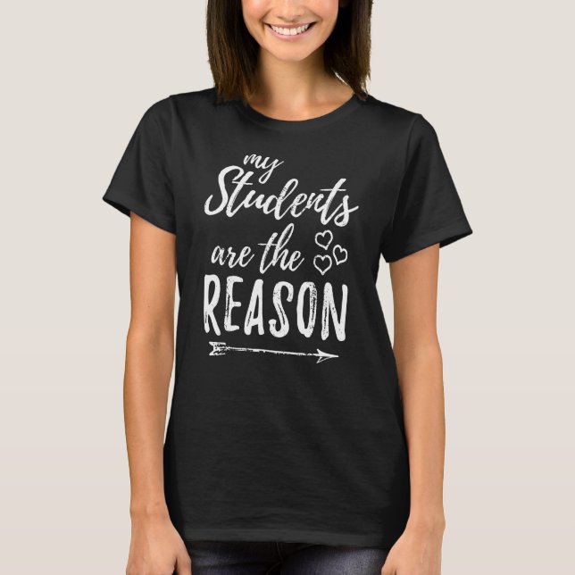 Camiseta Professora em sala de aula Razão da educação espec (Frente)