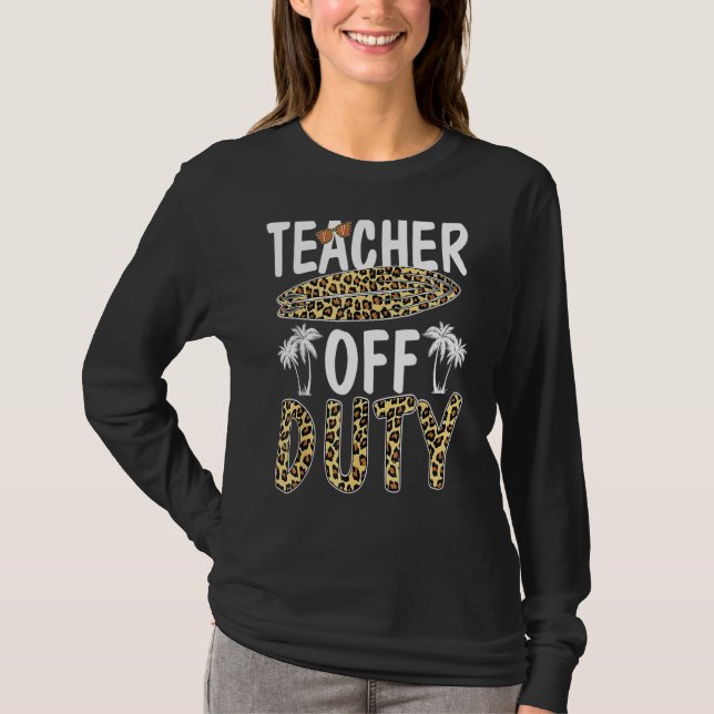 Camiseta Professora Em Serviço No Dia Passado De Óculos De  (Frente)