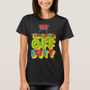 Camiseta Professora Em Serviço No Dia Passado Do Diversão E