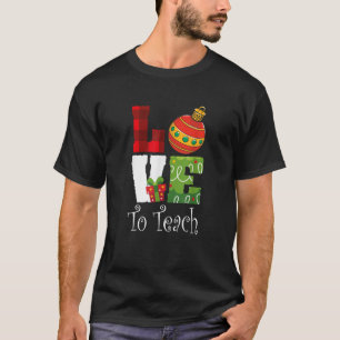 Camiseta Professora Enfeites de natal Ama Ensinar