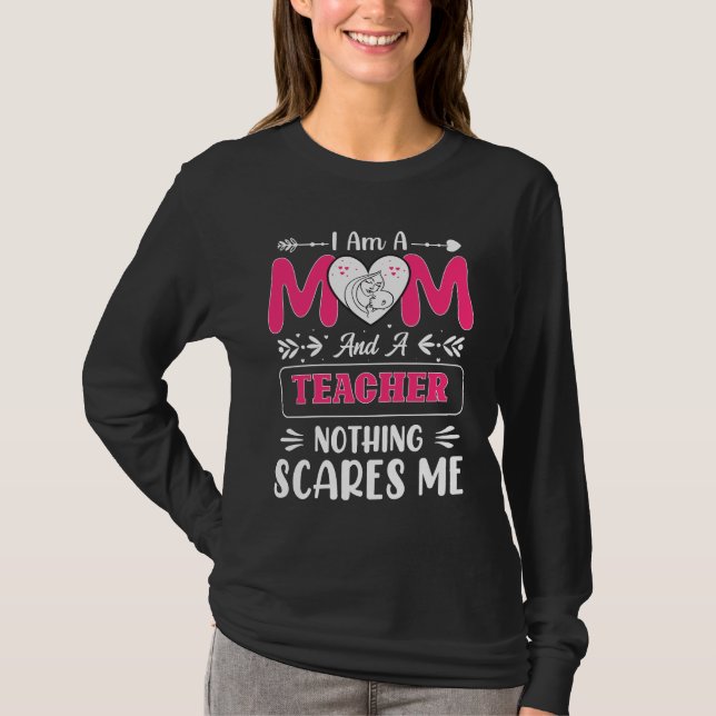 Camiseta Professora Engraçada Mãe, Professora Mãe Engraçada (Frente)