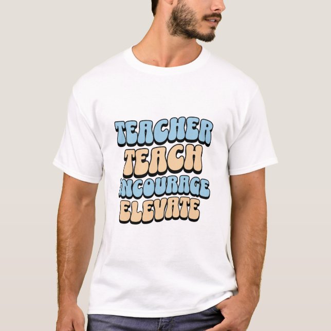 Camiseta Professora ensina elevador (Frente)