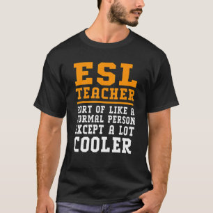 Camiseta Professora Esl Definição de Língua Inglesa