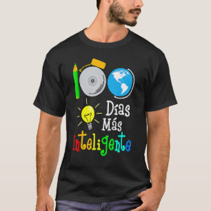 Camiseta Professora Espanhola 100 Dias Mais Inteligente 100
