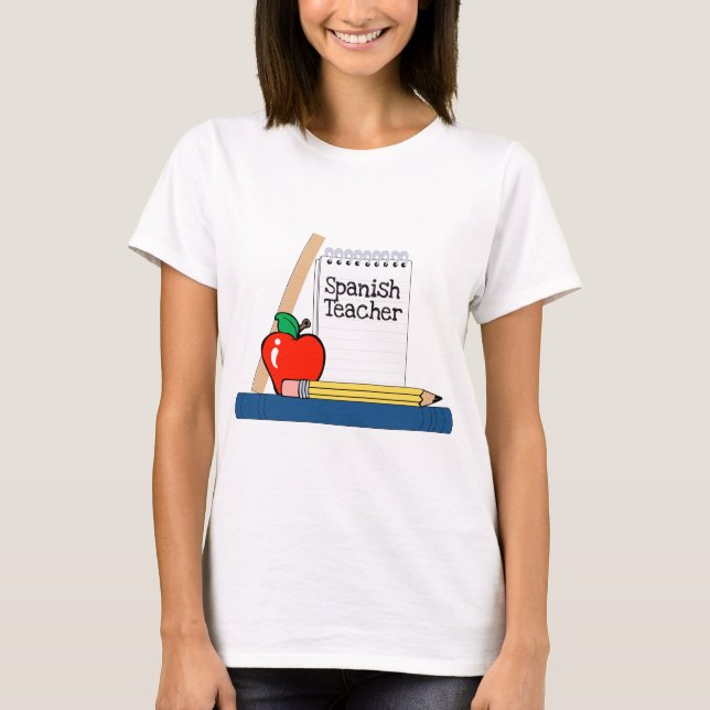 Camiseta Professora Espanhola (Notebook) (Frente)