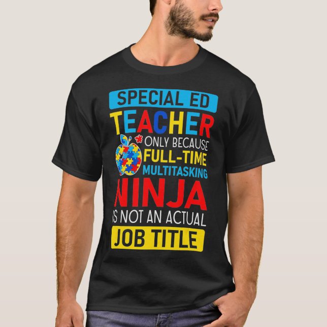 Camiseta Professora Especial de Educação Autismo Dotado (Frente)