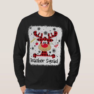 Camiseta Professora Esquadrão Vermelho-Xadrez-Vermelho-Cuta