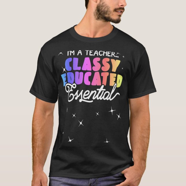 Camiseta Professora Essencial Trabalhadora Sou um Professor (Frente)