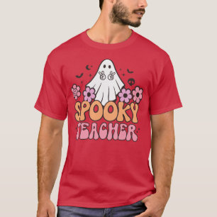 Camiseta Professora fantasma do Halloween Professor Retro P